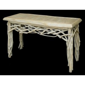 Farmhouse Teak Branch Console Table